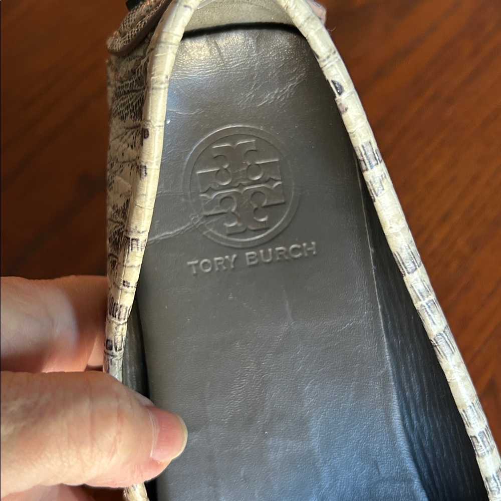 Tory Burch Kendrick Driver Python Moccasin Slip O… - image 8